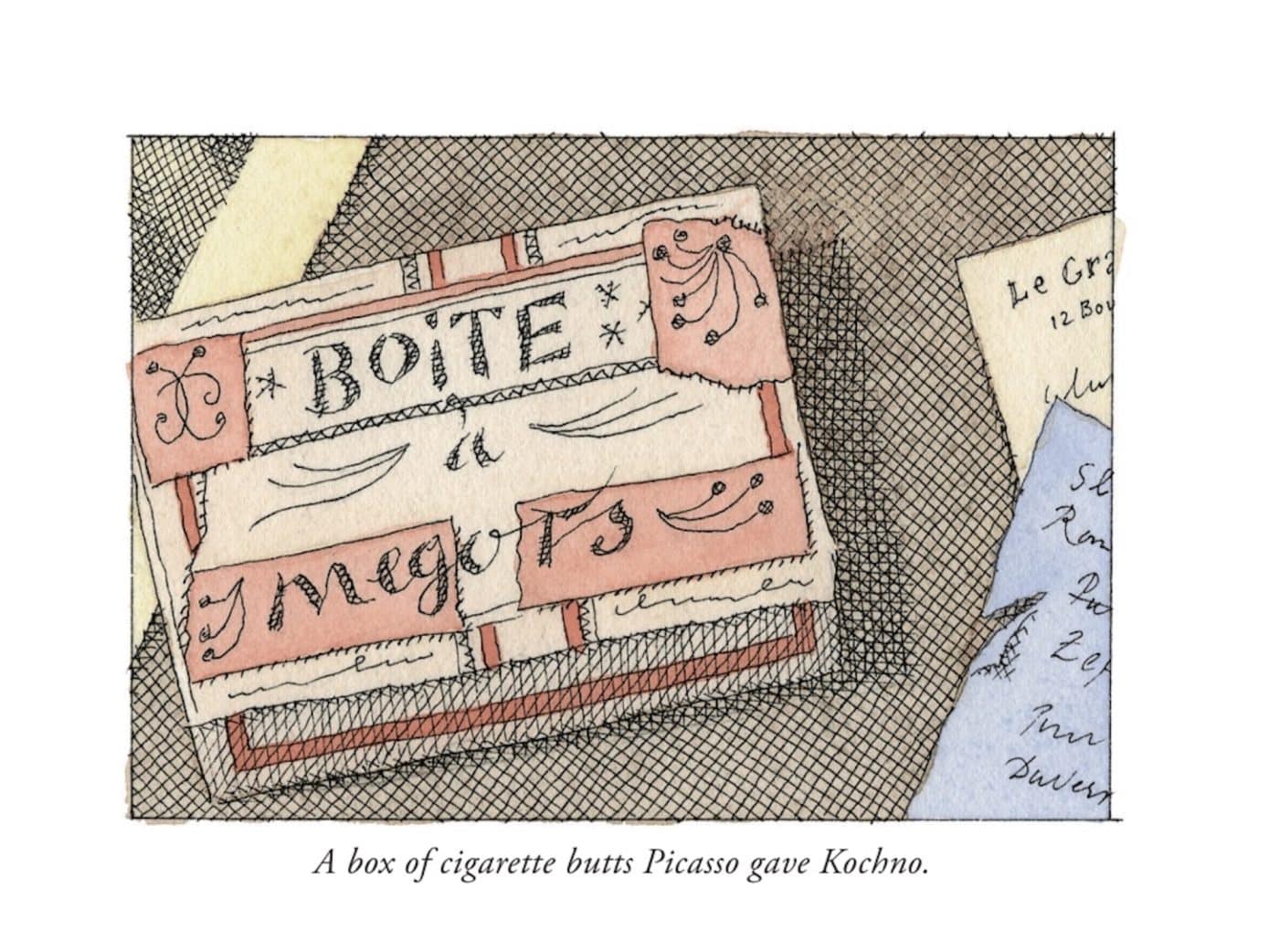 Illustration d'une boîte de mégots de cigarettes