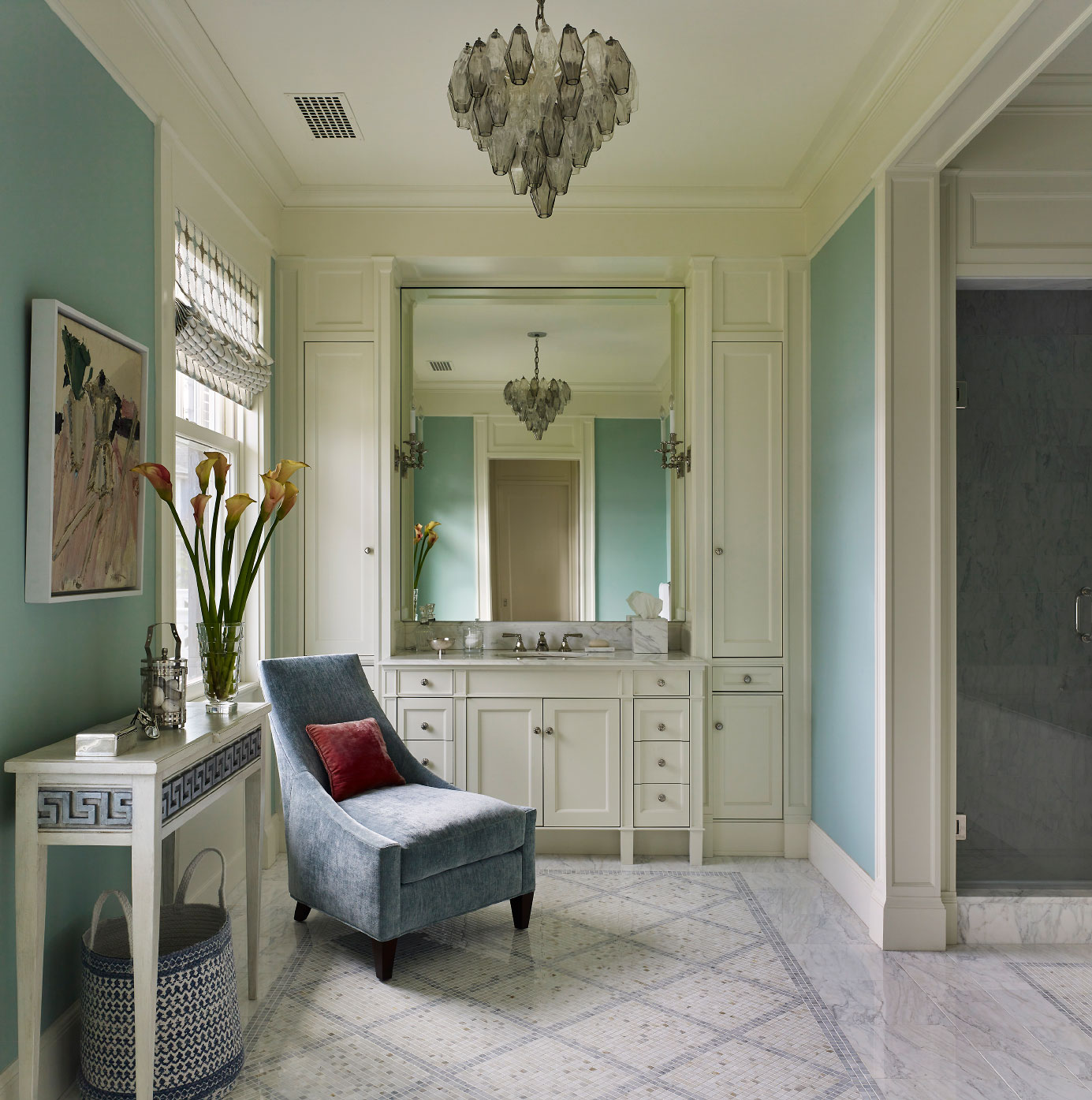 Salle de bain parentale décorée par Glenn Gissler