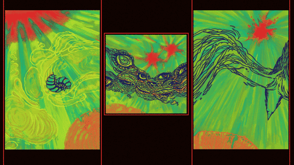 Triptych sketch, 2022, by Serste